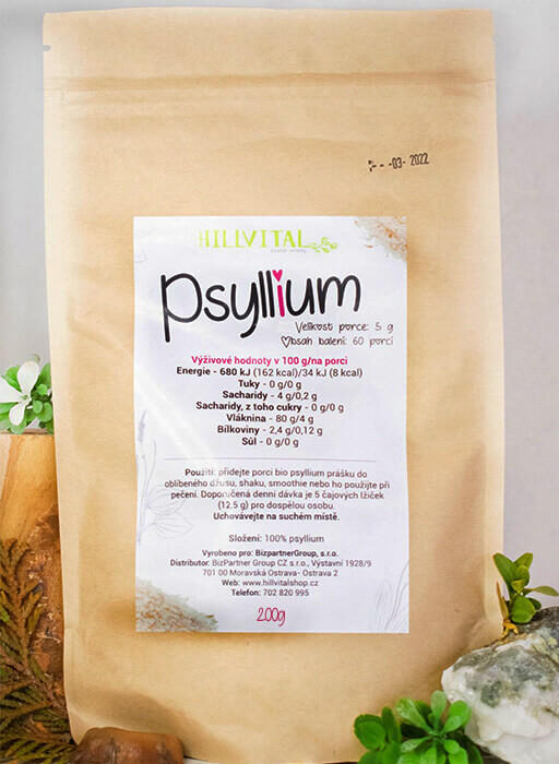 HillVital 100 % Bio psyllium jitrocel písečný 200 g od 319 Kč - Heureka.cz