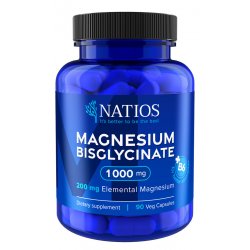 Natios Magnesium Bisglycinate 1000 mg + B6 90 veg. kapslí elem. hořčík 200 mg