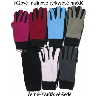 Gloves 2011-094 dámské flaušové prstové rukavice – Zboží Mobilmania