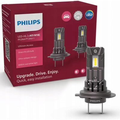 Philips Ultinon Access H7, H18 PX26d 12V 16W 2 ks 11972U2500CX – Zboží Mobilmania