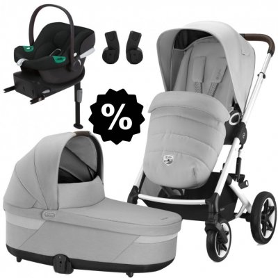 CYBEX Set Talos S Lux + korba + adaptéry + autosedačka + základna 2024 Lava Grey Silver Frame – Zboží Mobilmania