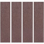 TRAPLAST Plastová plotovka 2,00 m, hnědá rovná, R+ – Sleviste.cz