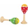 Dětská hudební hračka a nástroj Small Foot Barevná rumba koule zelená