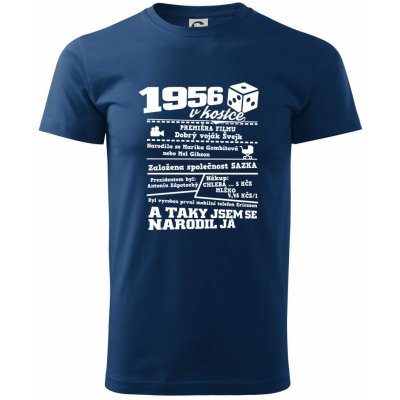 1956 v kostce klasické pánské triko půlnoční modrá – Hledejceny.cz