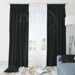 Látka Blackout UNI 126 černý na závěsy, polštářky - 180 x 145 cm – Zboží Dáma