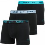 Nike Dri Fit Everyday Cotton Stretch 3P black/dusty cactus/royal blue Černý – Zboží Mobilmania