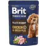 Brit Premium by Nature Adult Dog Fillets in Gravy Chicken & Green Peas 85 g – Zboží Mobilmania