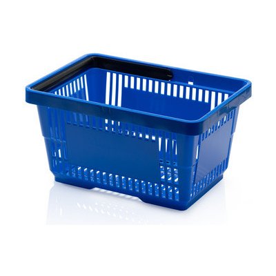 Plastový košík s 1 držadlem 300*440*230 mm modrý – Sleviste.cz