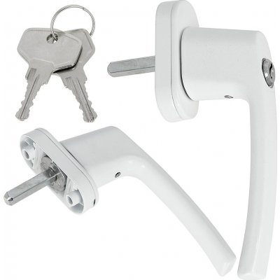 GEKO Okenní klika se zámkem, hliníková - K00215 – Zboží Mobilmania