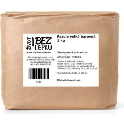 Život bez lepku Fazole velká barevná 1 kg – Sleviste.cz