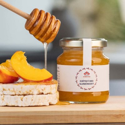 Včelařství Domovina Květový med slunečnicový 180 g – Zboží Dáma