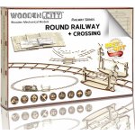 WOODEN CITY 3D puzzle Kruhové koleje s přejezdem 159 ks – Zboží Dáma