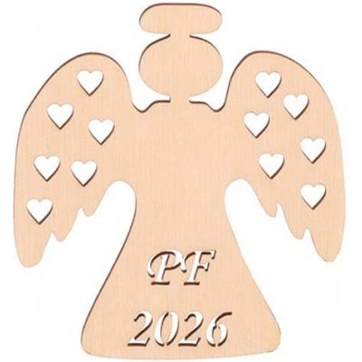 ČistéDřevo Dřevěný anděl PF 10 x 9 cm – Zboží Dáma