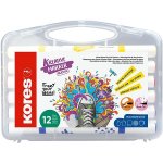 Kores Kreative Marker akrylové oboustranný hrot 2 v 1 set 12 barev – Zboží Dáma