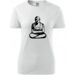 Bílé dámské tričko Buddha dárek pro jogínku – Zboží Dáma