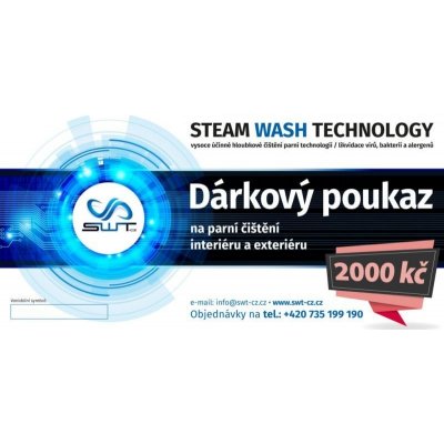 Dárkový poukaz na parní mytí a čištění auta 2000 Kč – Hledejceny.cz