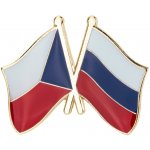 Zlatá brož vlajka Česko-Rusko – Hledejceny.cz