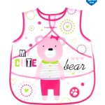 Canpol babies plastová zástěrka s kapsičkou puppets růžová – Sleviste.cz