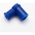 DZE silikonová fajfka na zapalovací svíčku krátká, voděodolná, úhel 90 stupňů, (světle modrá) – Sleviste.cz