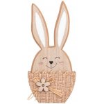 Dekorace dřevo 100x210mm zajíc na postavení, přírodní – Zboží Dáma