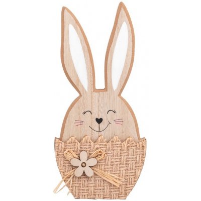 Dekorace dřevo 100x210mm zajíc na postavení, přírodní – Zboží Dáma