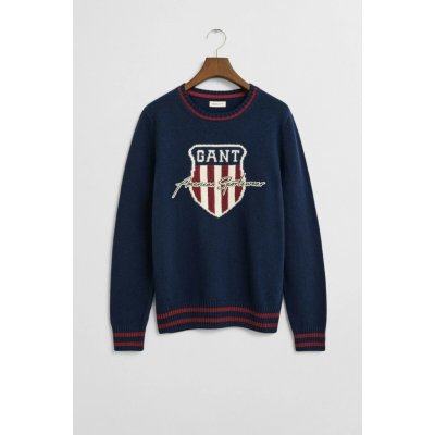 Gant Graphic Knit C-neck Evening Blue – Hledejceny.cz
