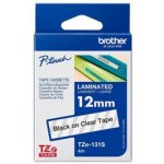 Brother TZ-131S/TZE-131S černý tisk/průhledný podklad 12mm x 4m originální páska – Sleviste.cz
