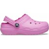 Dětské žabky a pantofle Crocs Dětské boty Classic Lined růžová