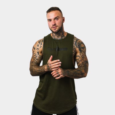 GymBeam tílko Cut Off Military Green – Zbozi.Blesk.cz