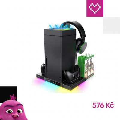 iPega XBX024S Multifunkční Nabíjecí RGB Stojan s Chlazením pro Xbox – Sleviste.cz