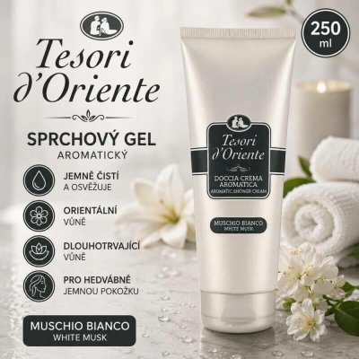 Tesori d’Oriente White musk krémový sprchový gel 250 ml – Zboží Dáma