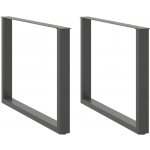 Omaxi 311375 Nohy k jídelnímu stolu ve tvaru U 2 ks antracitové 100 x 72-73 cm ocelové – Zboží Mobilmania