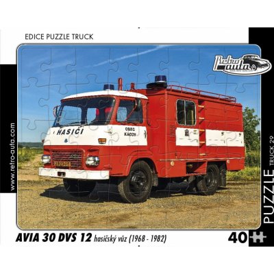RETRO-AUTA TRUCK č.29 AVIA 30 DVS 12 hasičský vůz 1968-1982 40 dílků – Sleviste.cz