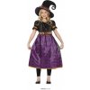 Dětský karnevalový kostým Čarodějnice fialová s kloboukem