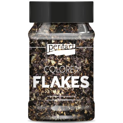 Metalické vločky do pryskyřice barevné kombinace Barva: Černo zlatý mix – Zboží Dáma