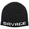 Rybářská kšiltovka, čepice, rukavice Savage Gear Čepice Logo Beanie Black White
