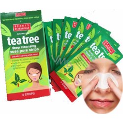 Beauty Formulas Tea Tree proužky na nos 6 ks