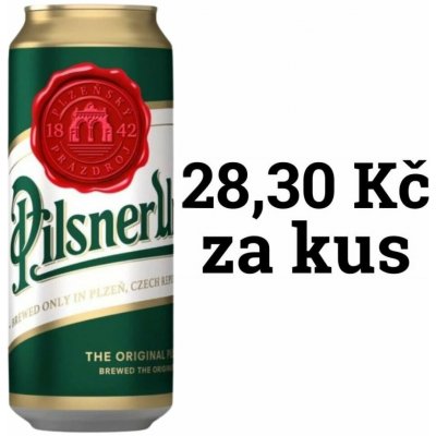 Pilsner Urquell 12° 4,4% 24×0,5 l (plech) – Zboží Dáma