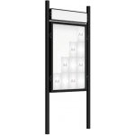 PROCITY Venkovní vitrína model 2000 16 x A4, černá, včetně sloupků a záhlaví | Zboží Auto