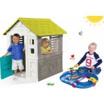 Smoby Set domeček Jolie modrý s 3 okny a 2 žaluziemi a vodní dráha AquaPlay od 24 m – Zboží Dáma