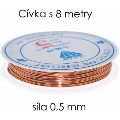 Měděný drátek, 0,5mm (cívka 8m) – Hledejceny.cz