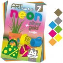 Blok barevného papíru výkres ART Cartoon Neon A4 250g 7ks