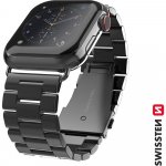 SWISSTEN ŘEMÍNEK PRO APPLE WATCH KOVOVÝ 42/44/45 mm ČERNÝ 46000311 – Zboží Mobilmania