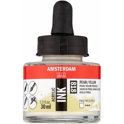 Amsterdam Acrylic Ink 818 Pearl Yellow 30 ml – Zboží Dáma