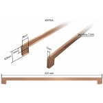 DEOKORK Plastová krytka oboustranná boční 600 mm (k dřevotřískovým parapetům) Délka krytky: 600 mm - Zlatý dub 3095 (DŘEVOTŘÍSKOVÉ)