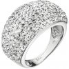 Prsteny Evolution Group CZ Stříbrný prsten velký s krystaly Preciosa bílý 35028.1 crystal