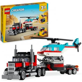 LEGO® Creator 31146 Náklaďák s plošinou a vrtulníkem