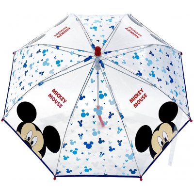 Vadobag Mickey Mouse deštník dětský průhledný – Zboží Mobilmania