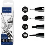 Faber-Castell 6719 Popisovač Pitt Artist Pen Comic černé 4 ks – Zboží Mobilmania