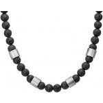 Manoki Luxusní pánský korálkový náhrdelník X-WA669S/60 Černá – Sleviste.cz